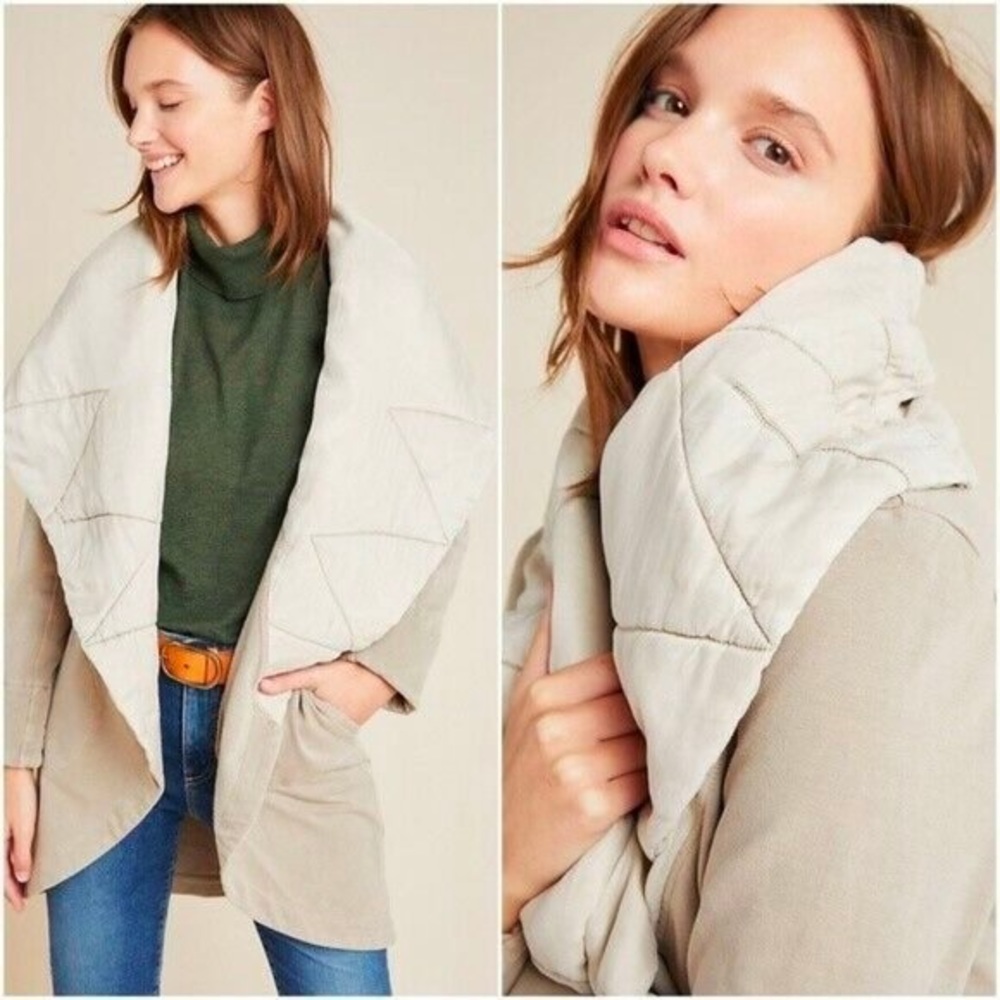 NWT Anthropology Misty Quilted Coat